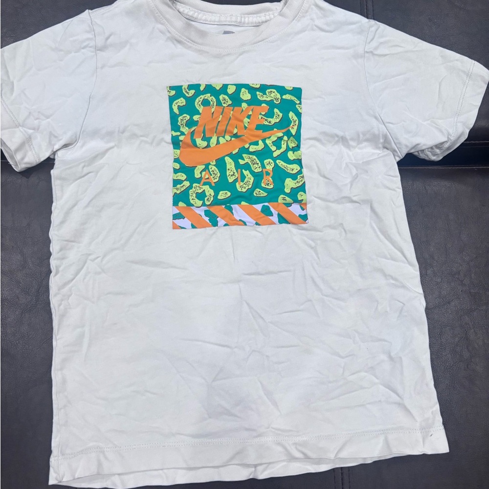 Nike White Tee with Gray Logo